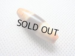 画像2: 至純天珠ビーズ「赤朱砂入り線珠」 直径約10.5×31mm