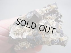 画像1: 【クリアランス価格30％OFF 5,000円→3,500円】ダルネゴルスク産アルセノパイライト＆スファレライト＆水晶原石 329.7g