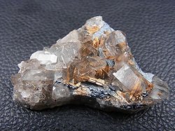 画像1: ブラジル産ルチル入り水晶原石（ゴールドタイチン＆ブルッカイト） 35.6g