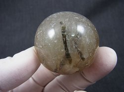 画像1: ザギマウンテン水晶（アンフィボール入り）丸玉 41.5mm