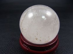 画像1: ザギマウンテン水晶（アンフィボール入り）丸玉 46.5mm
