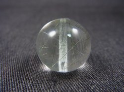 画像1: オリジナル製作：ザギマウンテン産ルチル/アンフィボール入り水晶粒売りビーズ 18mm