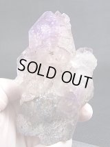 キャビネットサイズ：ベトナムYen Bai産エレスチャル水晶＆アメジスト原石 288.5g