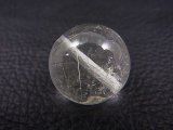 オリジナル製作：ザギマウンテン産ルチル/アンフィボール入り水晶粒売りビーズ 13.5mm