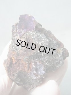 画像2: メキシコ・オハエラ鉱山産フローライト原石（赤色蛍光） 147.5g