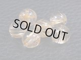 ブラジル産タイチンルチル水晶粒売りビーズ 7.0-6.7mm