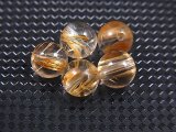 ブラジル産タイチンルチル水晶粒売りビーズ 6.5mm平均