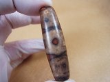 ヴィンテージ：「蓮師法帽」西蔵（チベット）天珠 直径約12.5×48mm