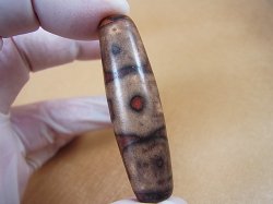 画像1: ヴィンテージ：「蓮師法帽」西蔵（チベット）天珠 直径約12.5×48mm