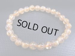 画像1: ブラジル産タイチンルチル入りクリア水晶ブレスレット 7mm平均 内寸：約15cm