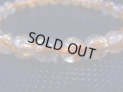 画像2: ブラジル産タイチンルチル入りクリア水晶ブレスレット 7mm平均 内寸：約15cm