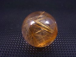画像2: ブラジル産キャッツアイ/タイチンルチル水晶丸玉 21mm