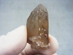 画像1: 福建省産スペサルティンガーネット付きスモーキー水晶原石 13.5g
