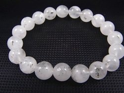 画像1: ブラジル産マーカサイトイン水晶ブレスレット 10mm平均 内寸：約15.5cm