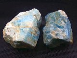 ベトナム産ディープブルーカラーアクアマリン柱状結晶原石 2点セット トータル 210.6g