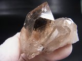 インド・マニハール産ウォータークリアライトスモーキー水晶（ゴールド＆コッパールチル入り） 44.7g