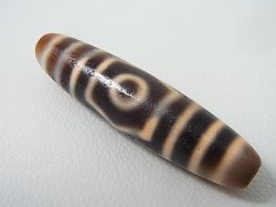 画像2: 「三眼」（ドラゴンライン入り）現代天珠 直径約14×57mm