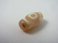 「三眼」（黒朱砂入り）現代天珠 直径約10.5×20mm