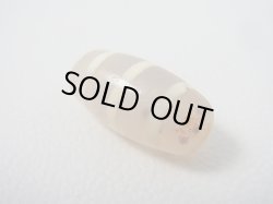 画像1: 「線」（赤朱砂入り）現代天珠 直径約10×20mm