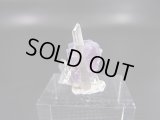 ドイツ・ザクセン州産フローライト付き水晶ポイント 0.9g