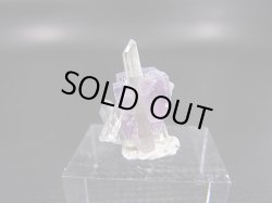 画像1: ドイツ・ザクセン州産フローライト付き水晶ポイント 0.9g