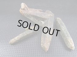 画像2: 柿野鉱山産緑水晶（ヘデンベルガイト/緑閃石入りインターフェレンス型） 3点セット トータル 20.6g