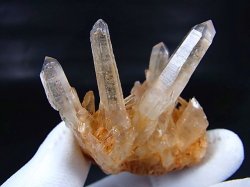 画像1: 長野県御座山産水晶クラスター（リモナイト入り） 42.4g