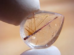 画像2: ブラジル・バイーア州産ゴールドルチル水晶研磨タンブル 2.8g