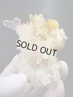 画像1: メキシコ産日本式双晶水晶クラスター（V字型/ハート型） 92.9g