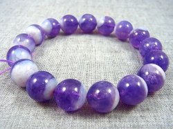 画像1: 南アフリカ産シェブロン（ケープ）アメジスト粒売りビーズ 12.5mm平均