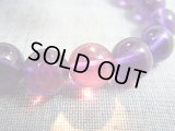 ザンビア産カラーシフト/ディープカラーアメジスト粒売りビーズ 10mm平均