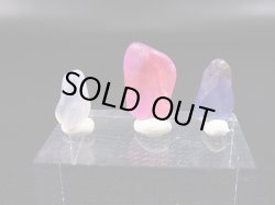 画像1: ベトナムLuc Yen産シルキーサファイア原石（自然研磨） 3点セット トータル 7.6カラット