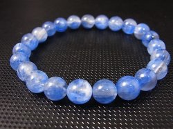 画像1: ブラジル産ブルーカイヤナイトシリカ粒売りビーズ 8.5mm平均