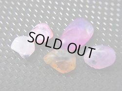 画像1: ベトナムLuc Yen産バイカラーシルキーサファイア原石（自然研磨） 5点セット トータル 9.7カラット