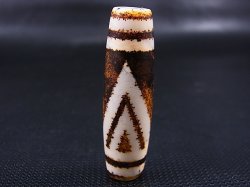 画像1: 「一眼山形」現代天珠 直径約13.5×48mm