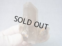 画像1: ノルウェー産コッパールチル入りスモーキー水晶原石（連晶） 38.1g