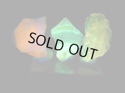 画像1: Hokkaidoite北海道然別湖産蛍光オパール原石 3点セット トータル 3.6g