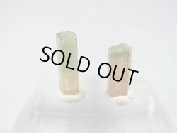 画像2: ベトナムMinh Tien産バイカラートルマリン柱状結晶原石 2点セット トータル 2.5カラット