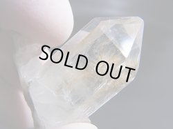 画像2: インド・マニハール産ウォータークリア水晶（ルーツ＆バーストゴールドルチル入り） 17.5g