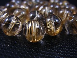 画像1: ブラジル産タイチンルチルインクリア水晶粒売りビーズ 9mm平均