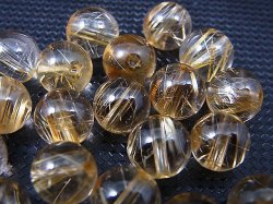 画像2: ブラジル産タイチンルチルインクリア水晶粒売りビーズ 9mm平均