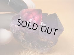 画像1: コンゴ産カラーシフト/ディープカラーアメジストクラスター 106.2g