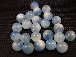 画像1: ナイジェリア産バイカラーアクアマリン粒売りビーズ(ソーティング済み) 8mm平均