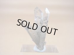 画像1: ノルウェー産水晶ポイント（アクチノライト/ヘマタイト入り/連晶） 4.1g