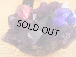 画像1: コンゴ産カラーシフト/ディープカラーアメジストクラスター 219.7g