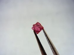 画像2: ミャンマー・モゴック産レッドスピネル双晶原石「ダビデの星」 0.2カラット