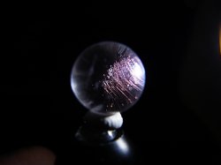 画像2: マダガスカル産ピンクエンジェルラダー水晶丸玉 9.5mm