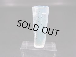 画像1: ベトナム産連晶結束型アクアマリン原石（ブラックトルマリン付き） 3.9g