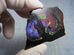 画像1: フィンランド・ユレマー産スペクトロライト（パープルヴィオラミックス）研磨スライス 27.7g