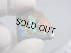 画像1: フィンランド・ユレマー産スペクトロライト（ヴィオラミックス＆グリーン）研磨スライス 8.1g